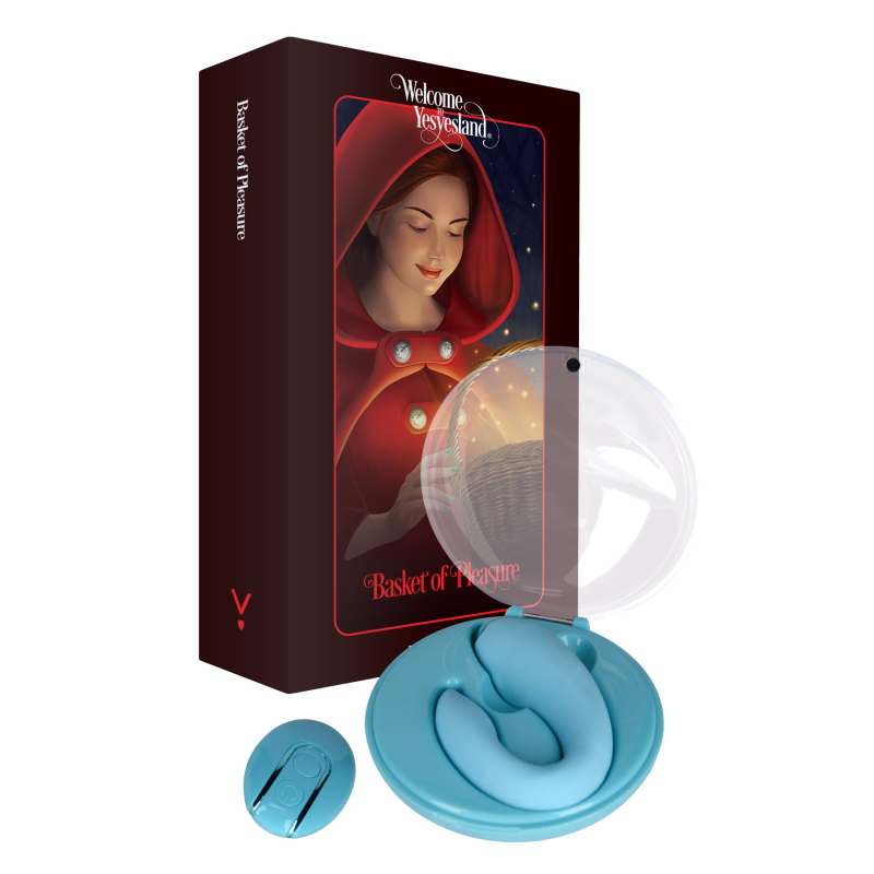 Парный вибратор – FairyGasm PleasureBerry Blue – кейс для зарядки, пульт управления, 10 режимов