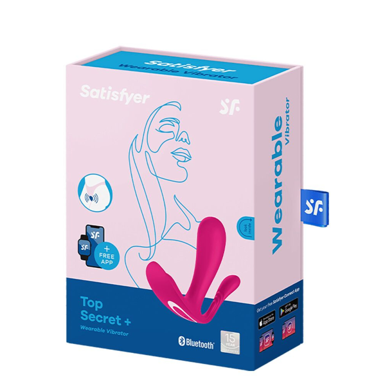 Подвійний Смарт вібратор у трусики – Satisfyer Top Secret+ Pink – дистанційне керування з телефона на відстані