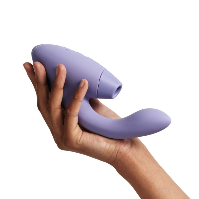 Womanizer Duo 2 Lilac – Подвійний вакуумний стимулятор з вібрацією (14 режимів вакууму + 10 вібрації)