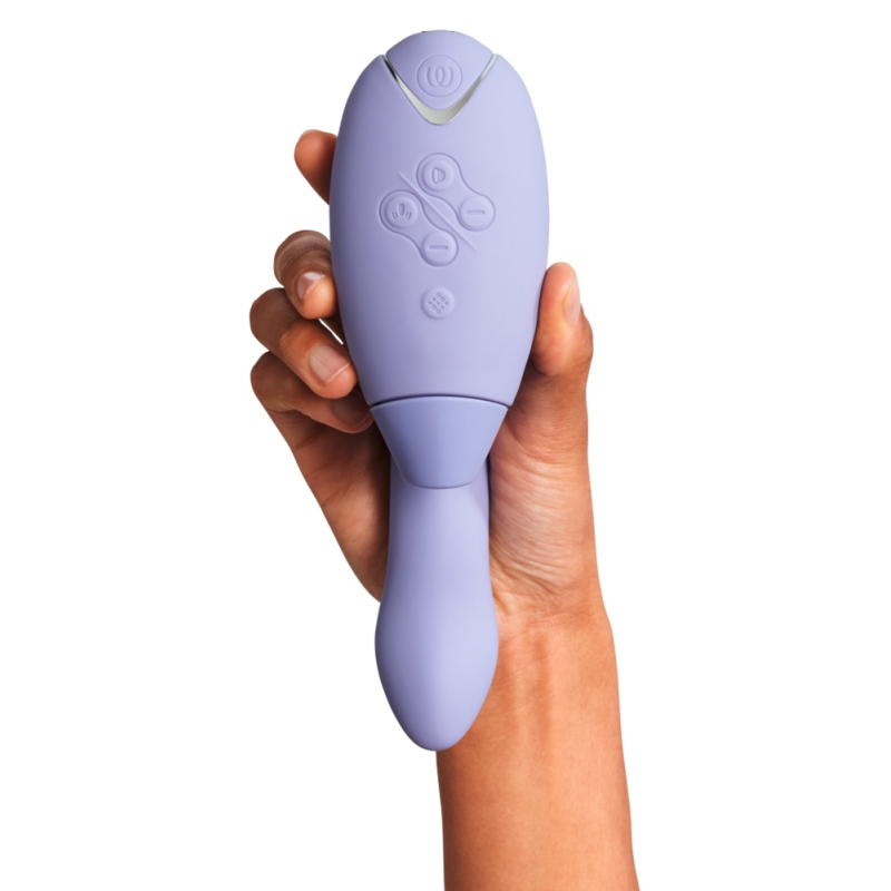 Womanizer Duo 2 Lilac – Подвійний вакуумний стимулятор з вібрацією (14 режимів вакууму + 10 вібрації)
