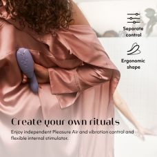 Womanizer Duo 2 Lilac – Подвійний вакуумний стимулятор з вібрацією (14 режимів вакууму + 10 вібрації)