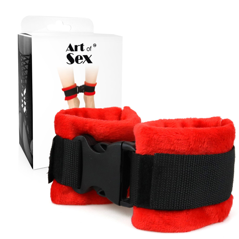 Лодыжки Art of Sex Ankle Cuffs - Soft Touch Красные
