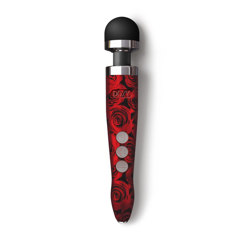Потужний вібратор мікрофон – DOXY Die Cast 3R ROSE PATTERN – металевий корпус, вібрація 3000–9000 об/хв