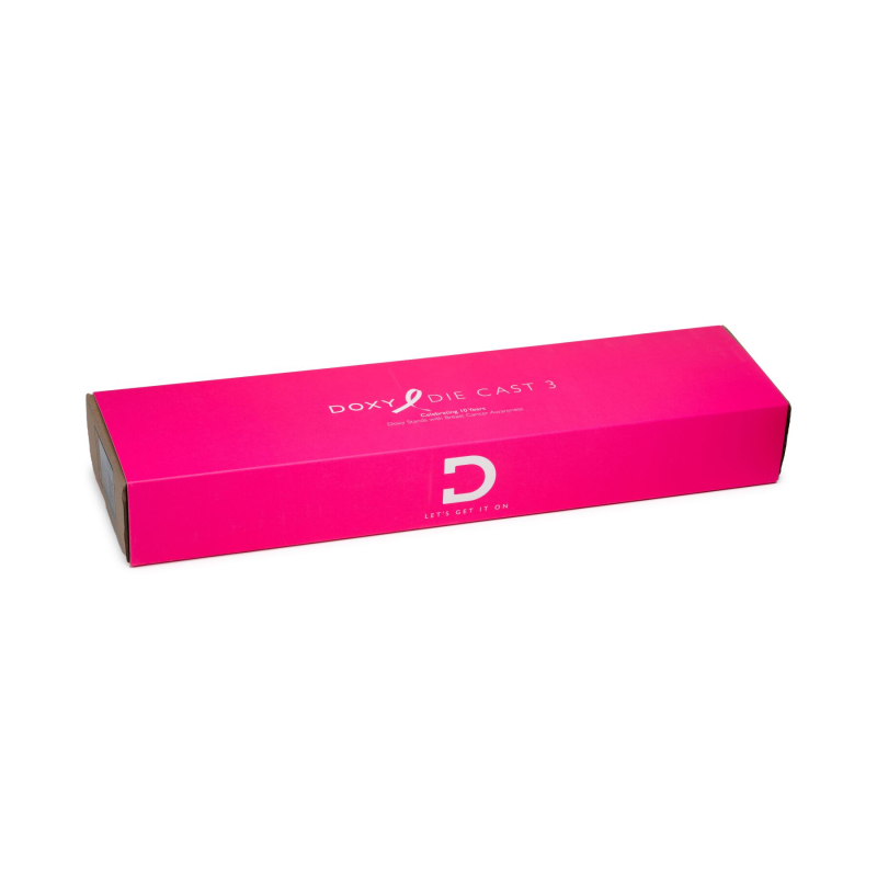 Мощный вибромассажер – DOXY Die Cast 3 Hot Pink с металлическим корпусом, питание 220 В