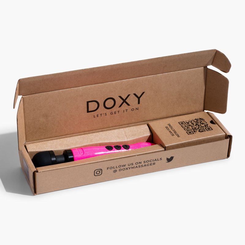 Мощный вибромассажер – DOXY Die Cast 3 Hot Pink с металлическим корпусом, питание 220 В