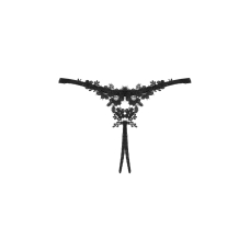 Прозрачные стринги с доступом Obsessive Celia Noir crotchless thong M/L