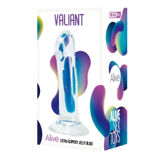 Прозорий фалоімітатор Alive Valiant Jelly Dildo, довжина 18 см