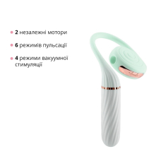 Пульсатор з вакуумною стимуляцією – Otouch LOLLIPOP Teal – 2в1, 6 режимів пульсацій + 4 вакуумних