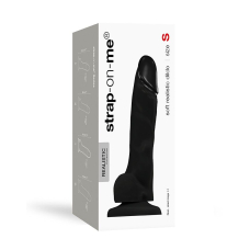 Реалістичний фалоімітатор Strap-On-Me Soft Realistic Dildo Black, розмір S, довжина 17.1 см