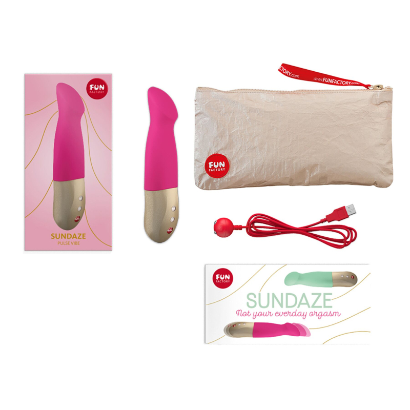 Рожевий Вібратор-пульсатор – Fun Factory SUNDAZE Fuchsia Pink – 10 режимів роботи + 4 унікальні ритми