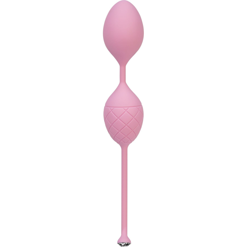 Розкішні вагінальні кульки PILLOW TALK - Frisky Pink з кристалом, діаметр 3,2 см, вага 49-75гр