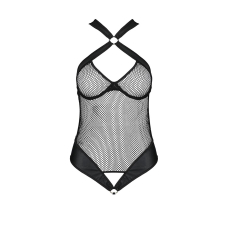 Сітчастий боді з халтером Passion Amanda Body 2XL/3XL, чорний колір