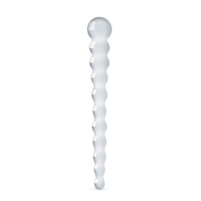 Скляний дилдо у вигляді намистин Gildo Glass Dildo No. 20, довжина 23 см