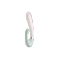 Смарт вібратор-кролик з підігрівом – Satisfyer Heat Wave Mint – кнопка бустер, управління з телефона на відстані