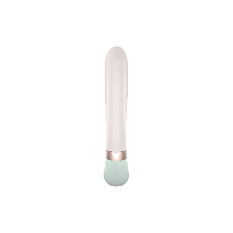 Смарт вибратор-кролик с подогревом – Satisfyer Heat Wave Mint – кнопка бустер, управление с телефона на расстоянии
