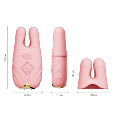 Смарт-вібратор – Zalo Nave Coral Pink – пульт дк та управління з телефона, 2 комплекти насадок