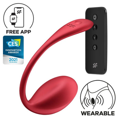 Смарт-віброяйце – Satisfyer Shiny Petal Connect – дистанційне керування з телефона + пульт управління