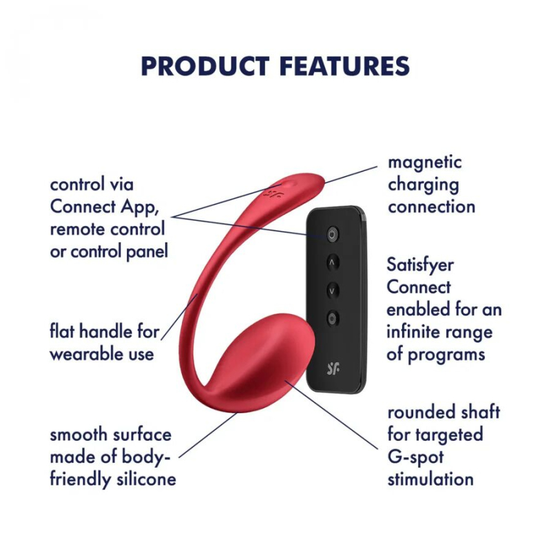 Смарт-віброяйце – Satisfyer Shiny Petal Connect – дистанційне керування з телефона + пульт управління