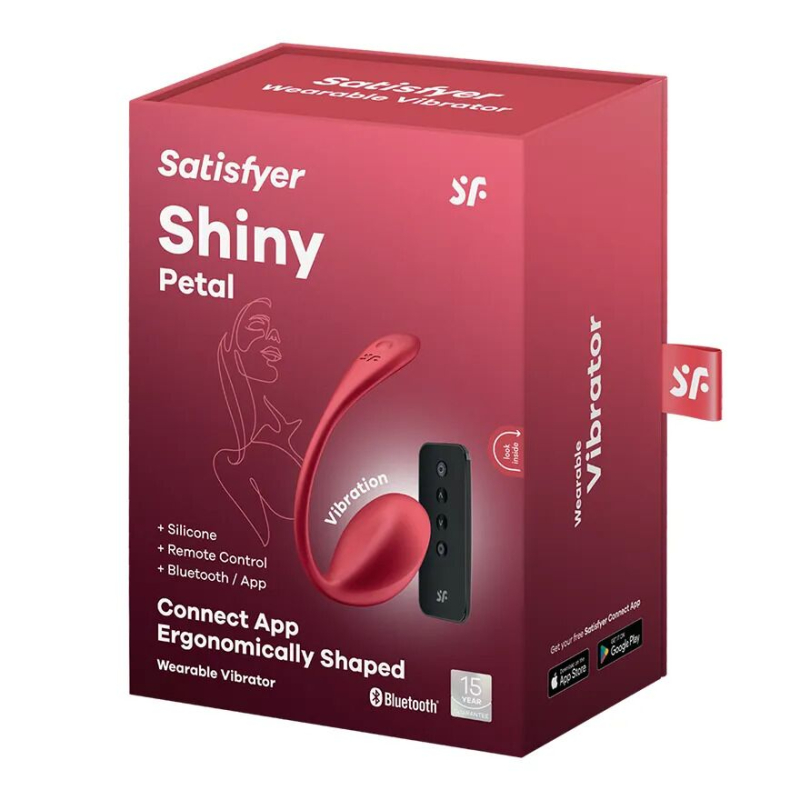 Смарт-віброяйце – Satisfyer Shiny Petal Connect – дистанційне керування з телефона + пульт управління