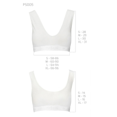 Спортивний топ з еластичної бавовни Passion PS005 TOP M, білий