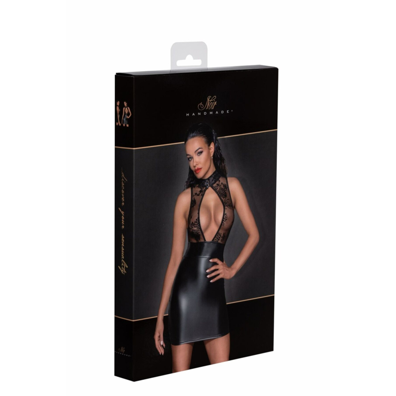 Сукня Noir Handmade F241 Short dress with powerwetlook skirt and tulle top – L