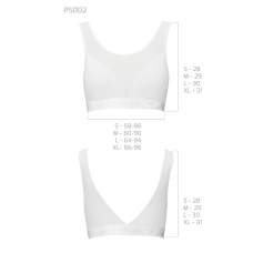 Топ з прозорою вставкою Passion PS002 TOP XL, білий