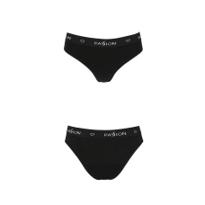 Трусики–сліпи з бавовни та еластаном Passion PS004 PANTIES XL, чорний колір