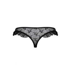 Трусики з оборками Passion Exclusive DONIA THONG S/M, чорний колір