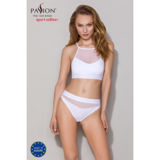 Трусики з прозорою вставкою Passion PS006 PANTIES XL, білий