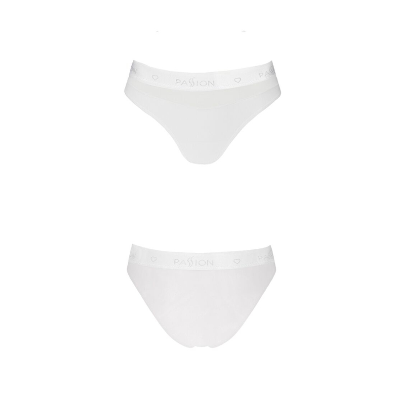 Трусики з прозорою вставкою Passion PS006 PANTIES XL, білий