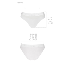 Трусики з прозорою вставкою Passion PS006 PANTIES XL, білий