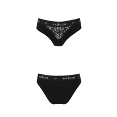 Трусики з широкою гумкою і мереживом Passion PS001 PANTIES XL, чорний колір