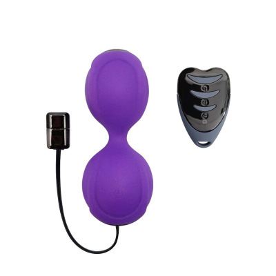 Вагинальные шарики с вибрацией Adrien Lastic Kegel Vibe Purple, диаметр 3,7 см