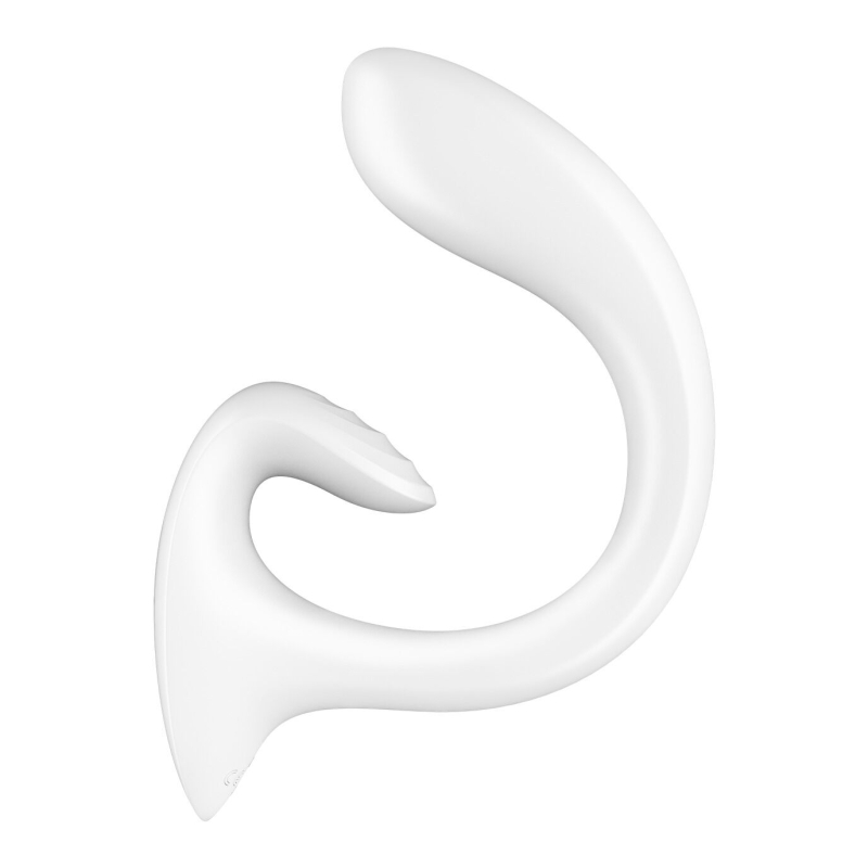 Вагинально-клиторальный вибратор – Satisfyer G for Goddess 1 White – гибкий ствол, 12х2 режимов