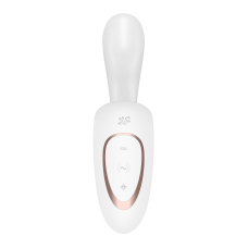 Вагінально-кліторальний вібратор – Satisfyer G for Goddess 1 White – гнучкий стовбур, 12х2 режимів