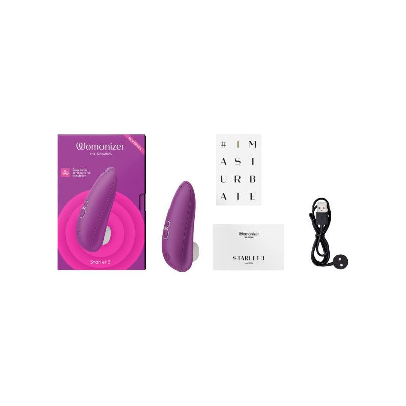 Вакуумний кліторальний стимулятор – Womanizer Starlet 3 Violet – 6 рівнів інтенсивності