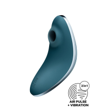 Вакуумний стимулятор + вібратор 2в1 – Satisfyer Vulva Lover 1 Blue – 11 режимів вакууму, 10 вібрації