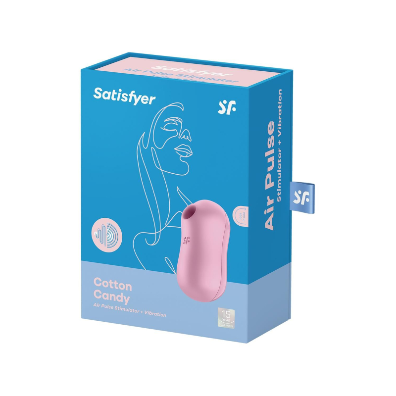 Вакуумний стимулятор з вібрацією 2в1 – Satisfyer Cotton Candy Lilac – 11 режимів вакууму, 12 режимів вібрації