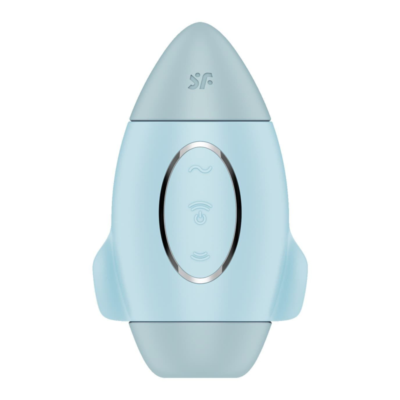 Вакуумний стимулятор з вібрацією – Satisfyer Mission Control Blue – 2 незалежні мотори