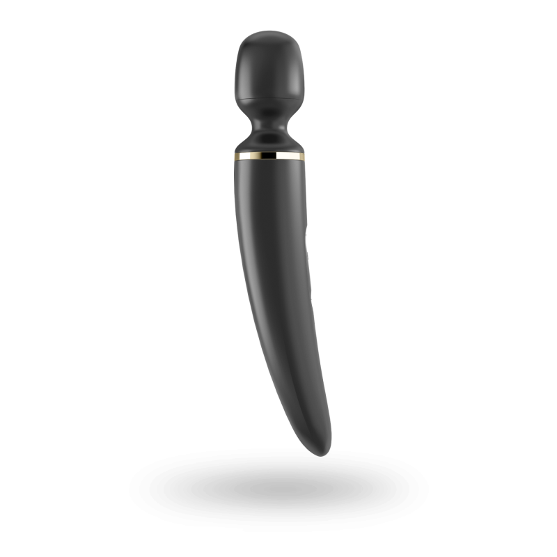 Большой и мощный вибромассажер Satisfyer Wand-er Woman (Black/Gold) – размер XXL, 50 вибро-режимов