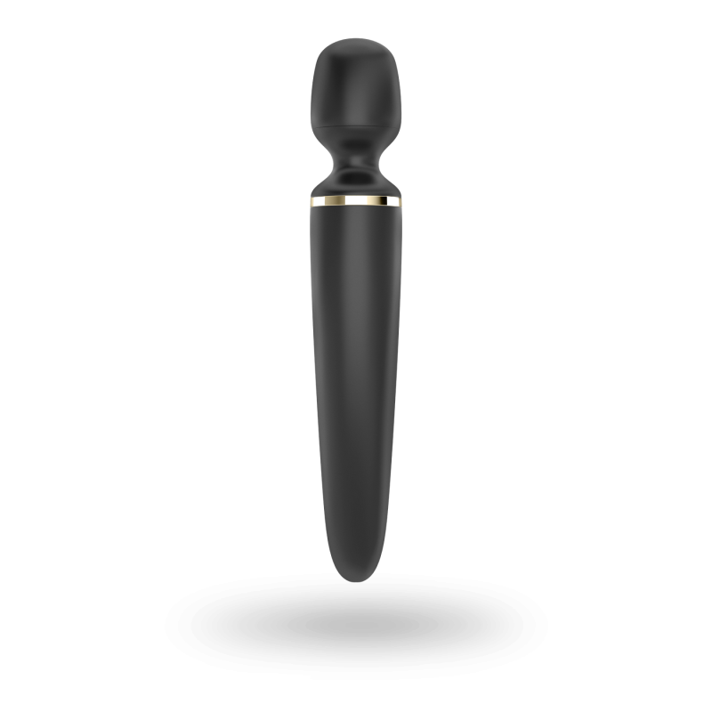 Большой и мощный вибромассажер Satisfyer Wand-er Woman (Black/Gold) – размер XXL, 50 вибро-режимов