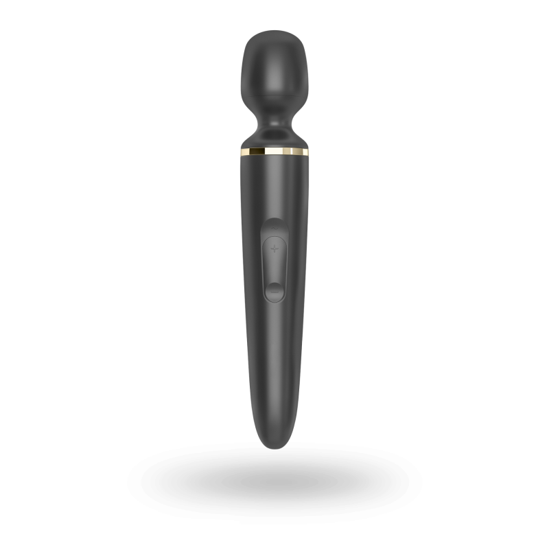 Большой и мощный вибромассажер Satisfyer Wand-er Woman (Black/Gold) – размер XXL, 50 вибро-режимов