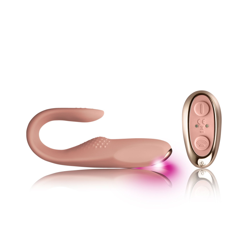 Вібратор 2в1 – Rocks Off Two-Vibe Pink – кліторальна стимуляція + стимуляція точки G, 2 мотори по 10 режимів на кожний