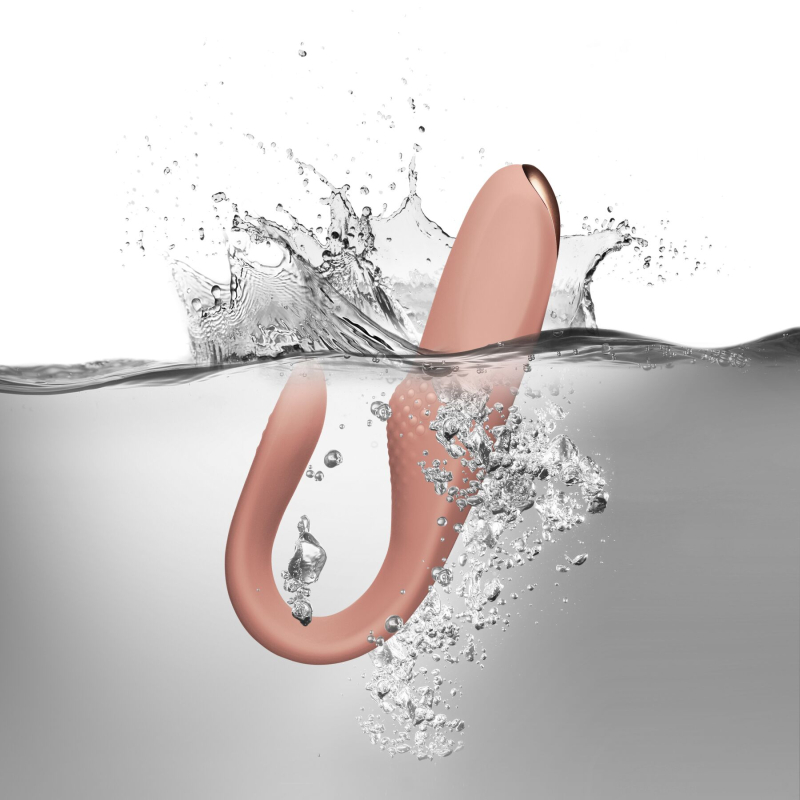 Вібратор 2в1 – Rocks Off Two-Vibe Pink – кліторальна стимуляція + стимуляція точки G, 2 мотори по 10 режимів на кожний