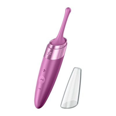 Вібратор для клітора і точкової стимуляції – Satisfyer Twirling Delight Berry – 40 комбінацій вібрацій