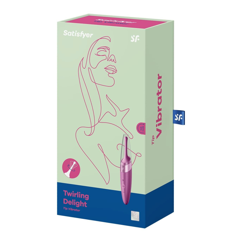 Вібратор для клітора і точкової стимуляції – Satisfyer Twirling Delight Berry – 40 комбінацій вібрацій