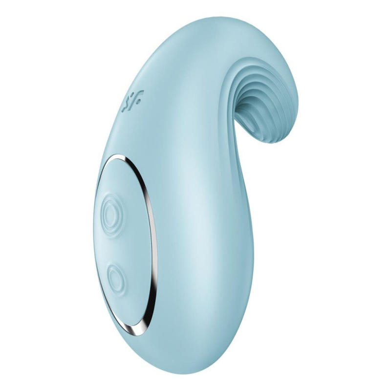 Вібратор для клітора – Satisfyer Dipping Delight Light Blue – 2 мотори, гнучкий кінчик