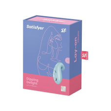 Вібратор для клітора – Satisfyer Dipping Delight Light Blue – 2 мотори, гнучкий кінчик
