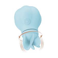 Вібратор для клитора з обертовими пелюстками – Adrien Lastic Caress Blue – 5 різних насадок у комплекті