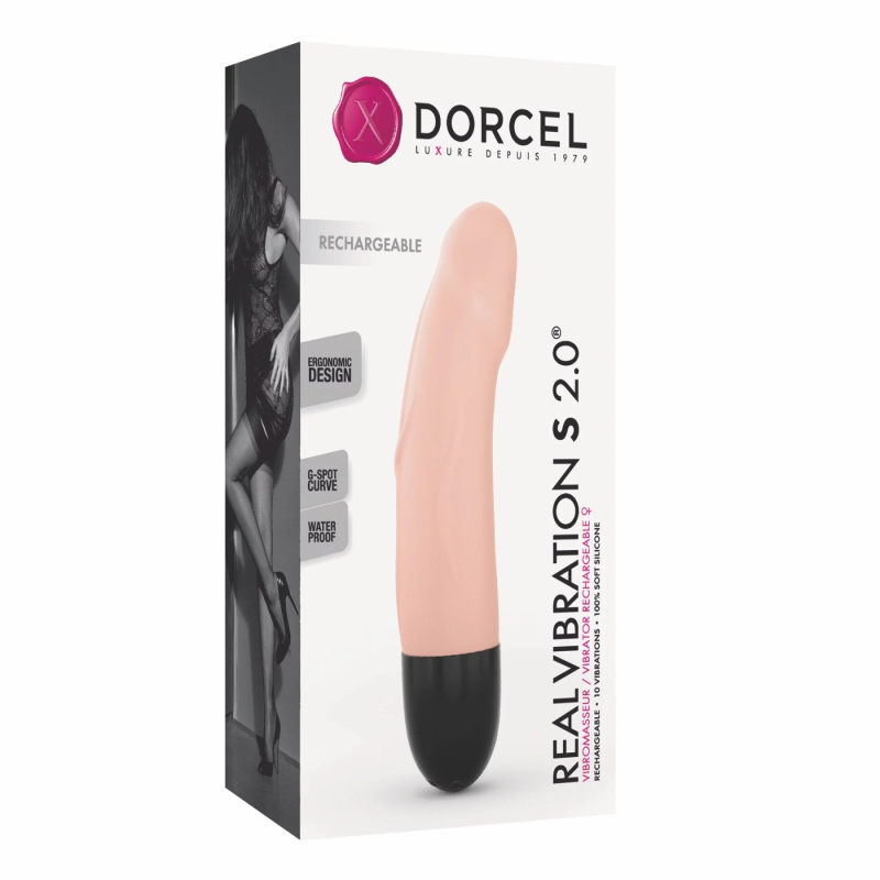 Вибратор для точки G – Dorcel Real Vibration S Flesh 2.0 – 10 режимов вибрации + 3 скорости